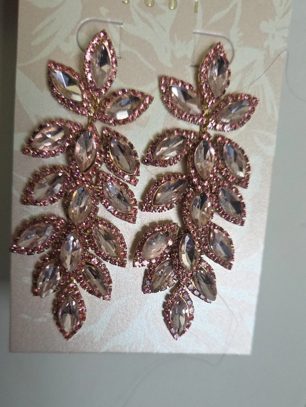 Thalia Shiny Copper Gem Earrings NWT